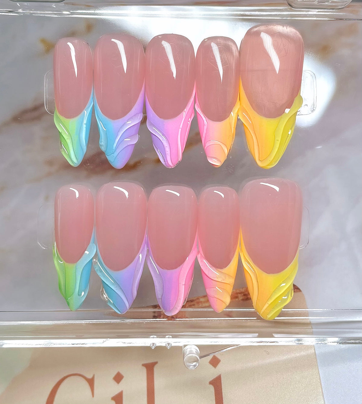 3D Rainbow Pastel French